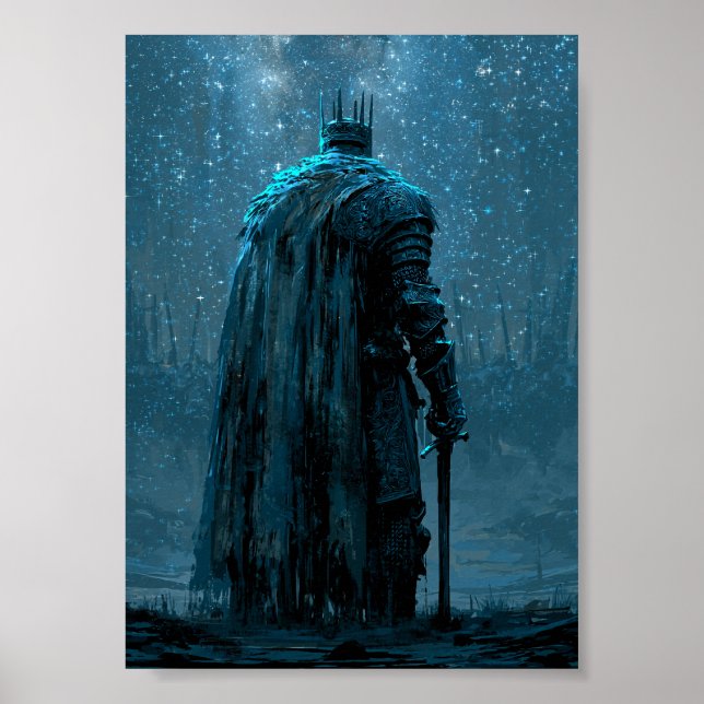 Mörk Fantasy Röd Kapuschong Riddare Affisch  (Framsidan)