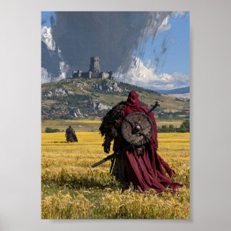 Mörk Fantasy Rödkapad Resenär Poster