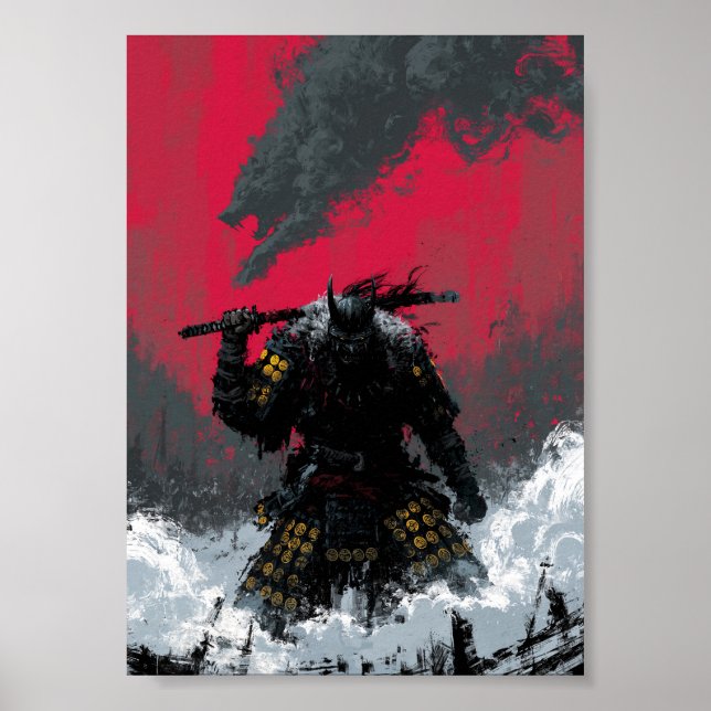 Mörk Fantasy Samuraj Poster  (Framsidan)