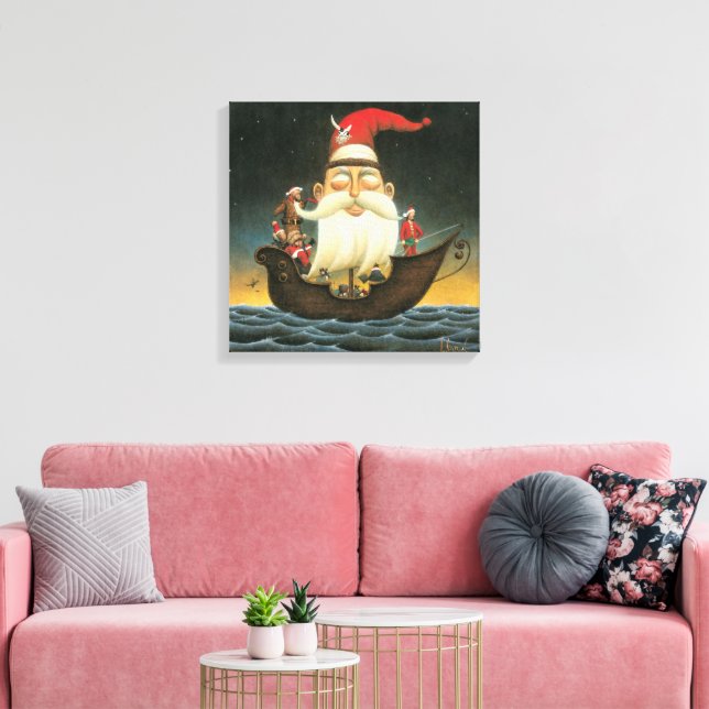 Mörk Fantasy Santa Pirat Canvas Art (Insitu (Vardagsrum))