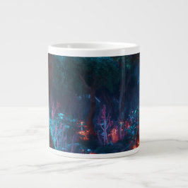 Mörk Fantasy Skogslandskap Konst Kaffe Kopp Jumbo Mugg