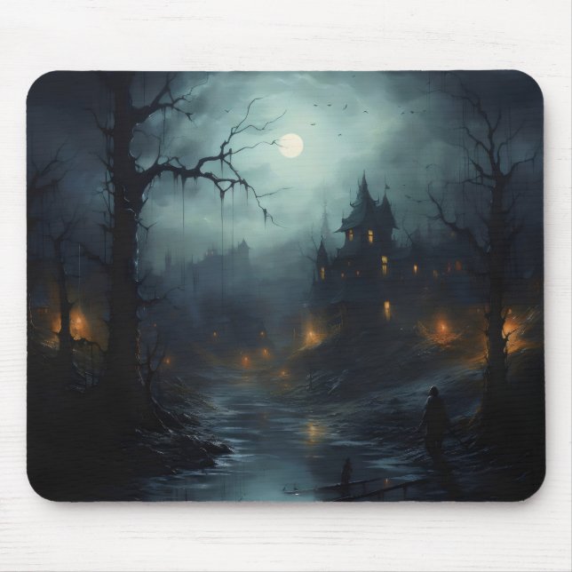 Mörk Fantasy Skräck Landskap Musmatta (Framsidan)