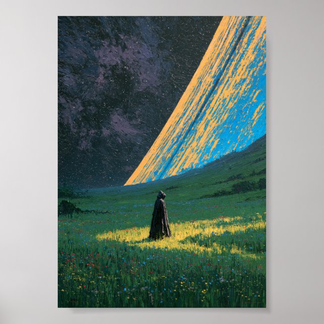 Mörk Fantasy Stjärnklar Natt Affisch | (Framsidan)