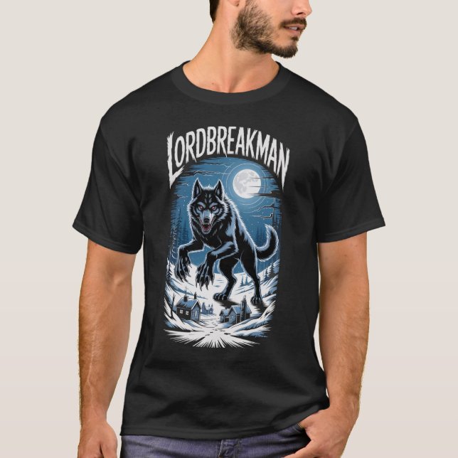 Mörk fantasy vargkonst för fans t shirt (Framsida)