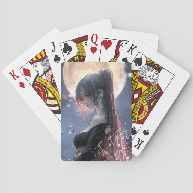 Mörk fantasyflicka / Estetik Casinokort (Baksidan)
