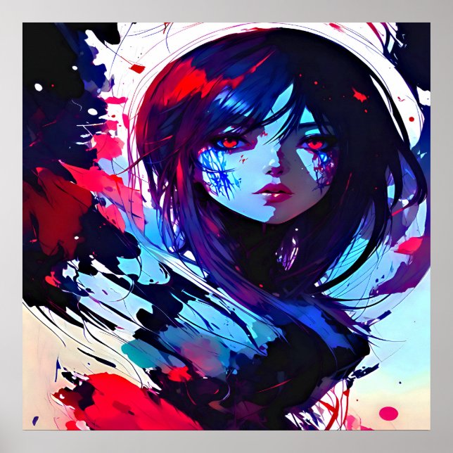 Mörk Färg Art Poster (Framsidan)