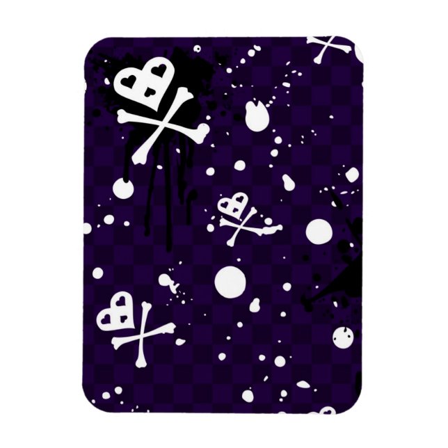 Mörk Färg Emo Mönster med färg Magnet (Vertikal)