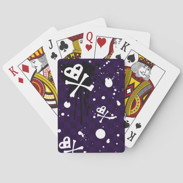 Mörk Färg Emo Mönster med färg Spel Kort (Baksidan)