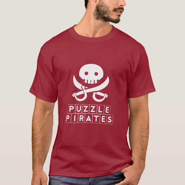 Mörk färg för pusselpirater tee (Framsida)