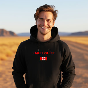 Mörk färg Lake Louise Kanada för kanadensisk Hoodie