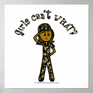Mörk Female arméns flicka Poster