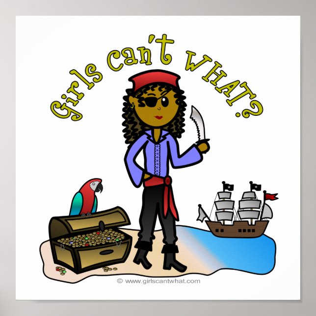 Mörk Female Pirat Poster (Framsidan)