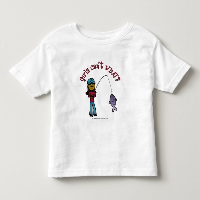 Mörk Fishing Girl Tee Shirt (Framsida)