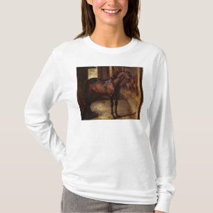 Mörk fjärdhäst i stall t-shirt