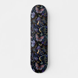 Mörk Fjäril Botanisk Celestial Skateboard