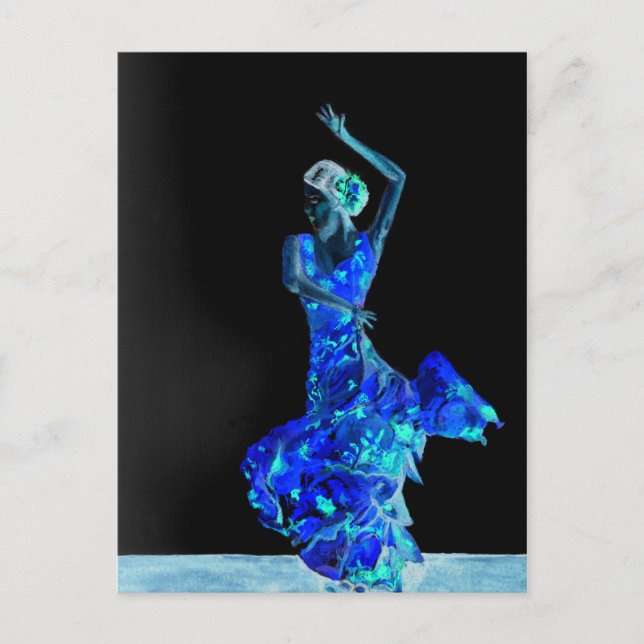 Mörk Flamenco. Vykort (Framsida)