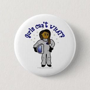 Mörk Flickastronaut Knapp