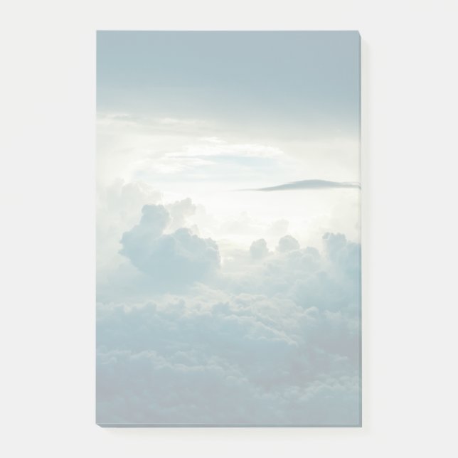 Mörk Fluffy Clouds Aerial View Post-it Block (Framsida)
