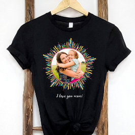 Mörk för Anpassningsbar av fotoAbstrakt och färggr T Shirt