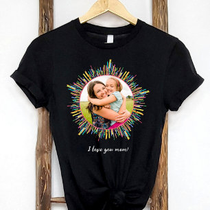 Mörk för Anpassningsbar av fotoAbstrakt och färggr T Shirt