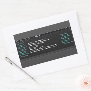 Mörk för anteckningsblock Coder Computer Programme Rektangulärt Klistermärke