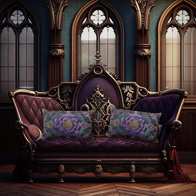 Mörk för antikisk design Akademia Lumbar Pillow Lumbarkudde (Skapare uppladdad)