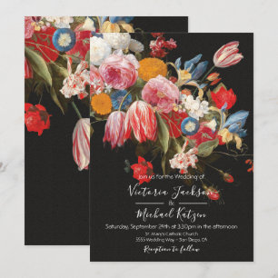Mörk för Blommigt under livstid och inbjudan till