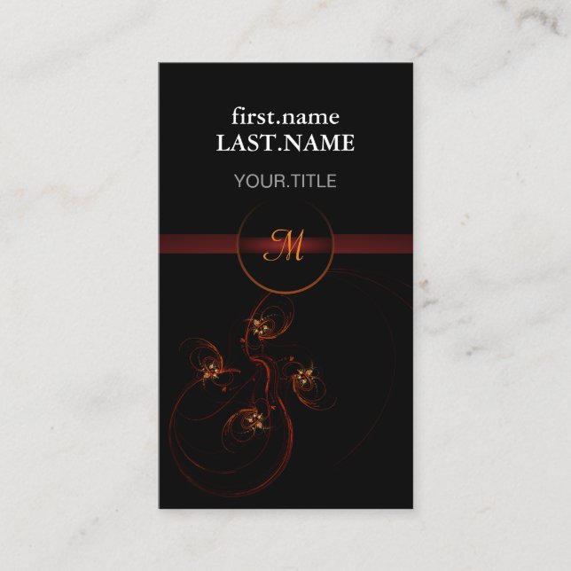 Mörk för Coola av professionell Modern Elegant Visitkort (Framsida)