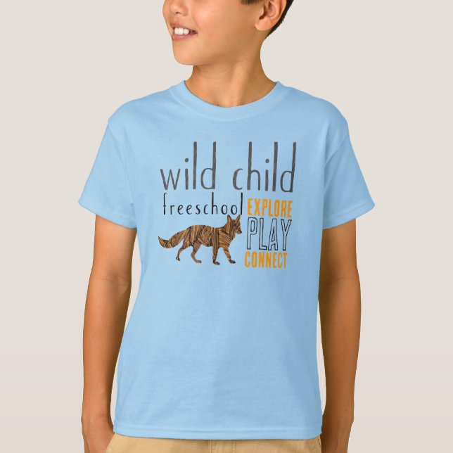 Mörk för design för vildbarnräv t-shirt (Framsida)