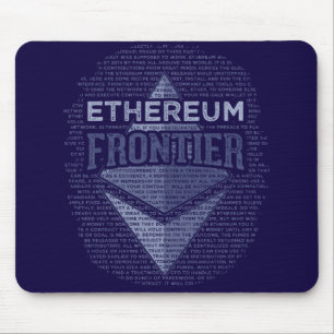 Mörk för Ethereum gränsGrunge - blåttmusen Musmatta