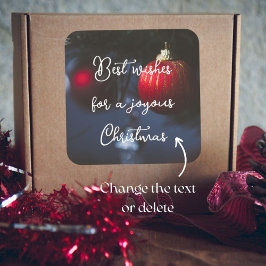 Mörk för glamorprydnadsföremål fyrkantigt klistermärke