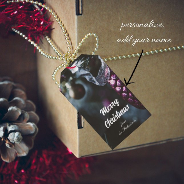 Mörk för glamorprydnadsföremål presentetikett (Skapare uppladdad)