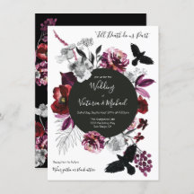 Mörk för gotisk Blommigt och Moody Bröllop