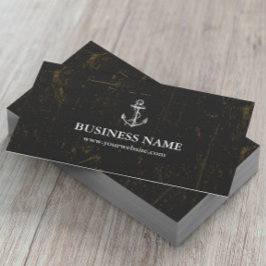 Mörk för Grunge-Vintage för Nautical Anchor Visitkort