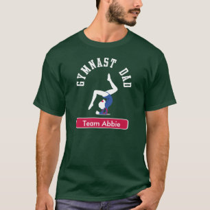 Mörk för gymnastpappaanpassningsbar t-shirt