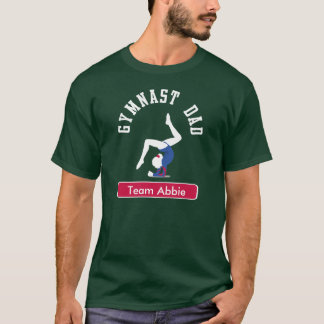 Mörk för gymnastpappaanpassningsbar t-shirt