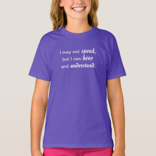 Mörk för hörsel och förståelse t-shirt