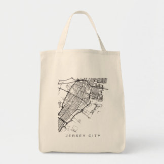 Mörk för karta för Jersey City NJ Minimalist Tygkasse