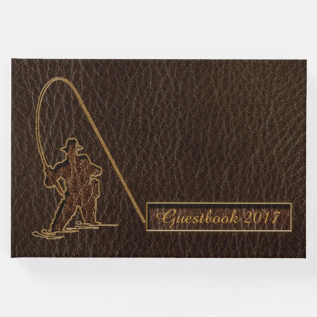 Mörk för läderutser fiskare gästböcker (Framsida)