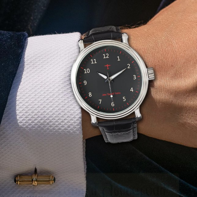 Mörk för luftfartygsleverantör armbandsur (Skapare uppladdad)