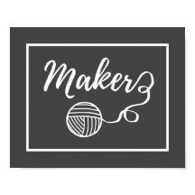 Mörk för Maker-garn + Crafts-typografi
