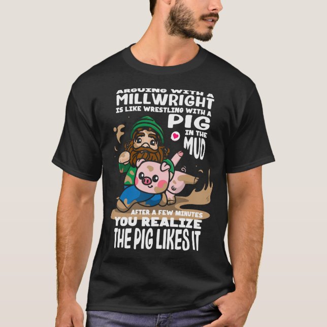 Mörk för Millwright Apparel T Shirt (Framsida)