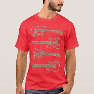 mörk för mjuka CMYK-gitarrer T Shirt
