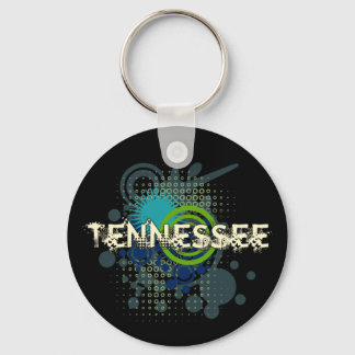 Mörk för modern Grunge Raster Tennessee Keychain Nyckelring
