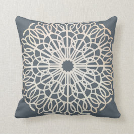 Mörk för mönster för vintageshabby chicDoily - Kudde