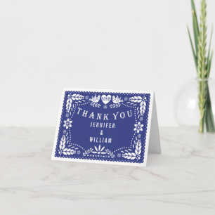 Mörk för Papel picadolovebirds - slösa brölloptack Tack Kort