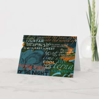 Mörk för poesi för Shakespeare Kort