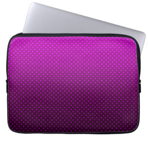 Mörk för polkpunktövertoning lila svart färg laptop fodral