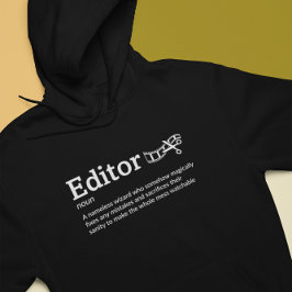 Mörk för redigeringsdefinition - Film-/videoredige Hoodie