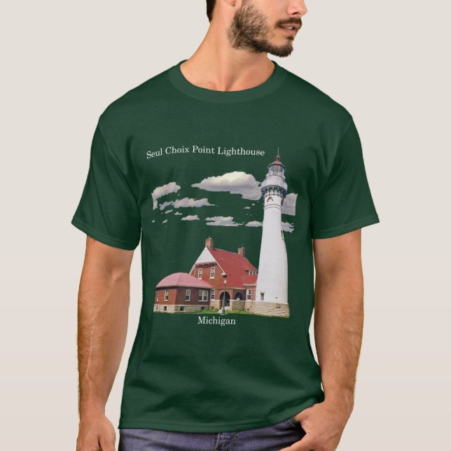 Mörk för Seul Choix Point Lighthouse-skjorta T Shirt (Framsida)
